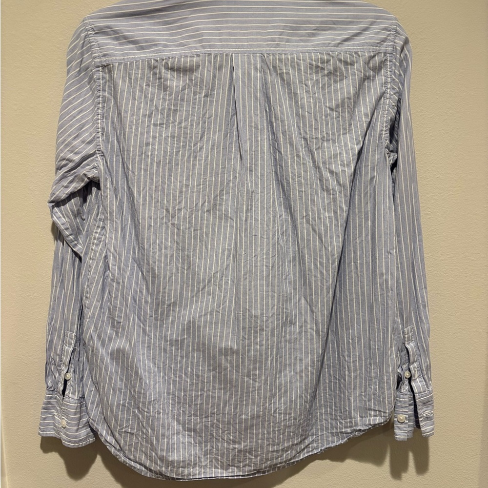 Everlane Light Blue Striped Button-Down Shirt 2 - Picture 2 of 4